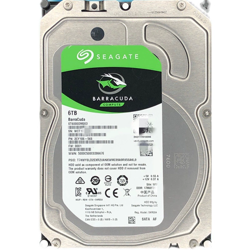 Двухлетняя гарантия ST6000DM003 6TB настольный механический диск Barracuda 6TB мониторинг