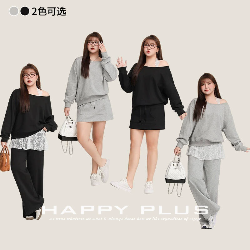 Горячая девушка повседневная ленивая наклонная плечо дизайн расслабленная свитерская с длинными рукавами Run ее 9111 большой размер повседневная свитерская одежда