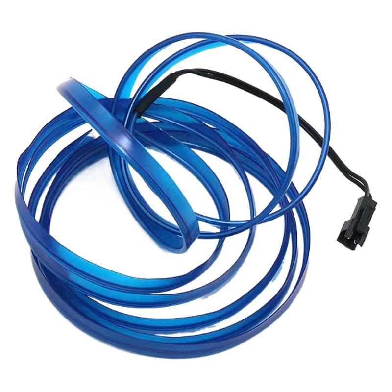 Luz ambiental para coche, cable EL que se puede doblar a voluntad y emite luz a lo largo del vehículo, adecuado para la modificación interior, luces LED de luz fría.