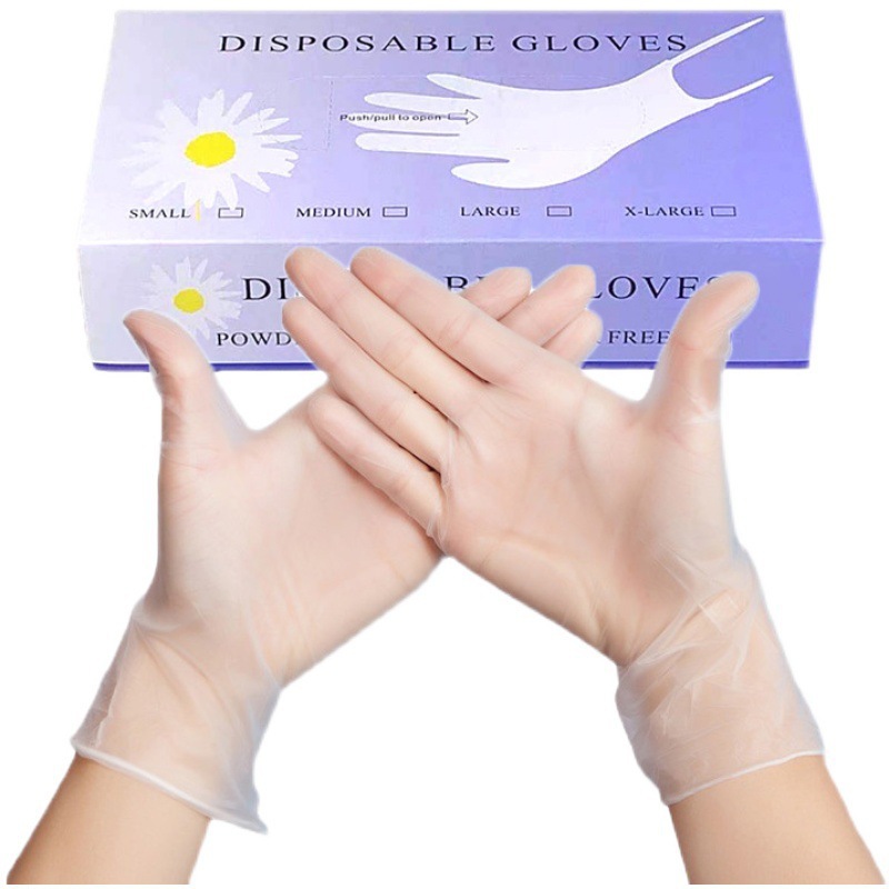 包邮厂家直销PVC一次性手套加厚防水防油餐饮厨房美容防护一次性
