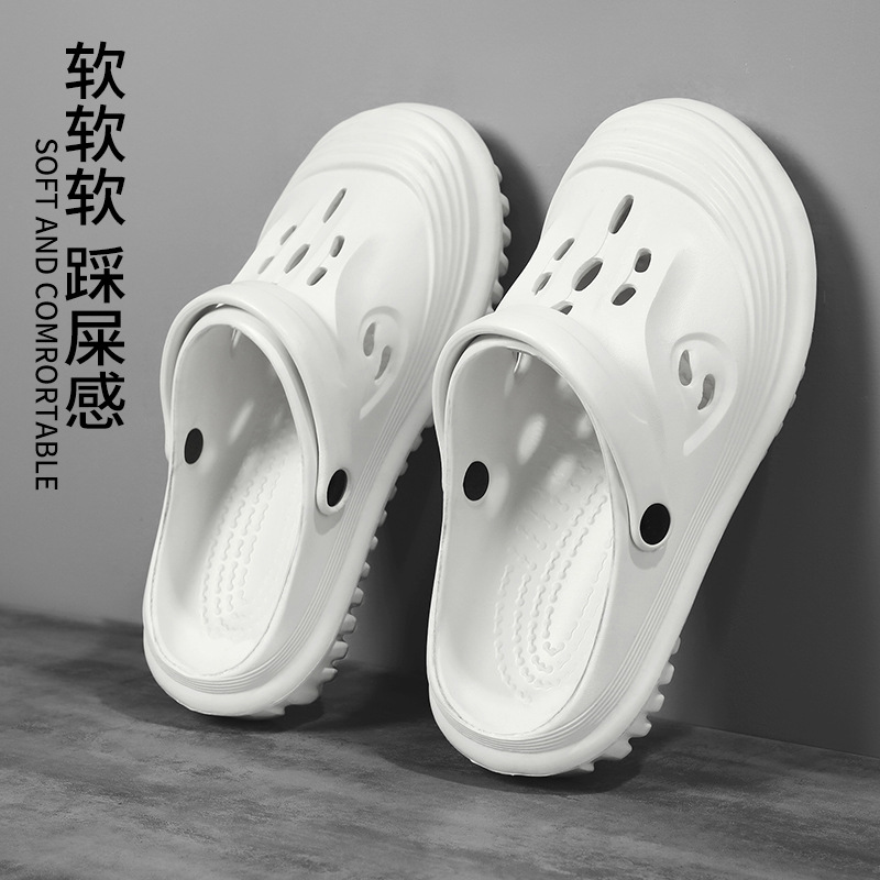 Sandalias de playa de coco cómodas de verano para hombres de fondo plano multicolor