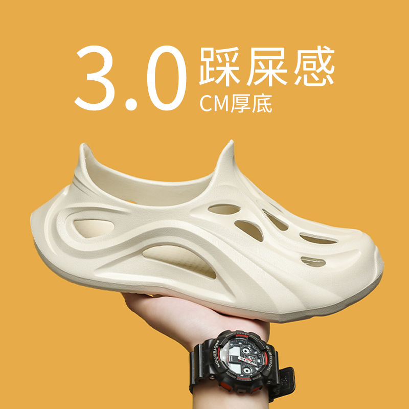 Zapatos con agujeros para el cabello 2025 verano nuevo estilo exterior bolso deportivo con sandalias y zapatillas de playa antideslizantes y transpirables