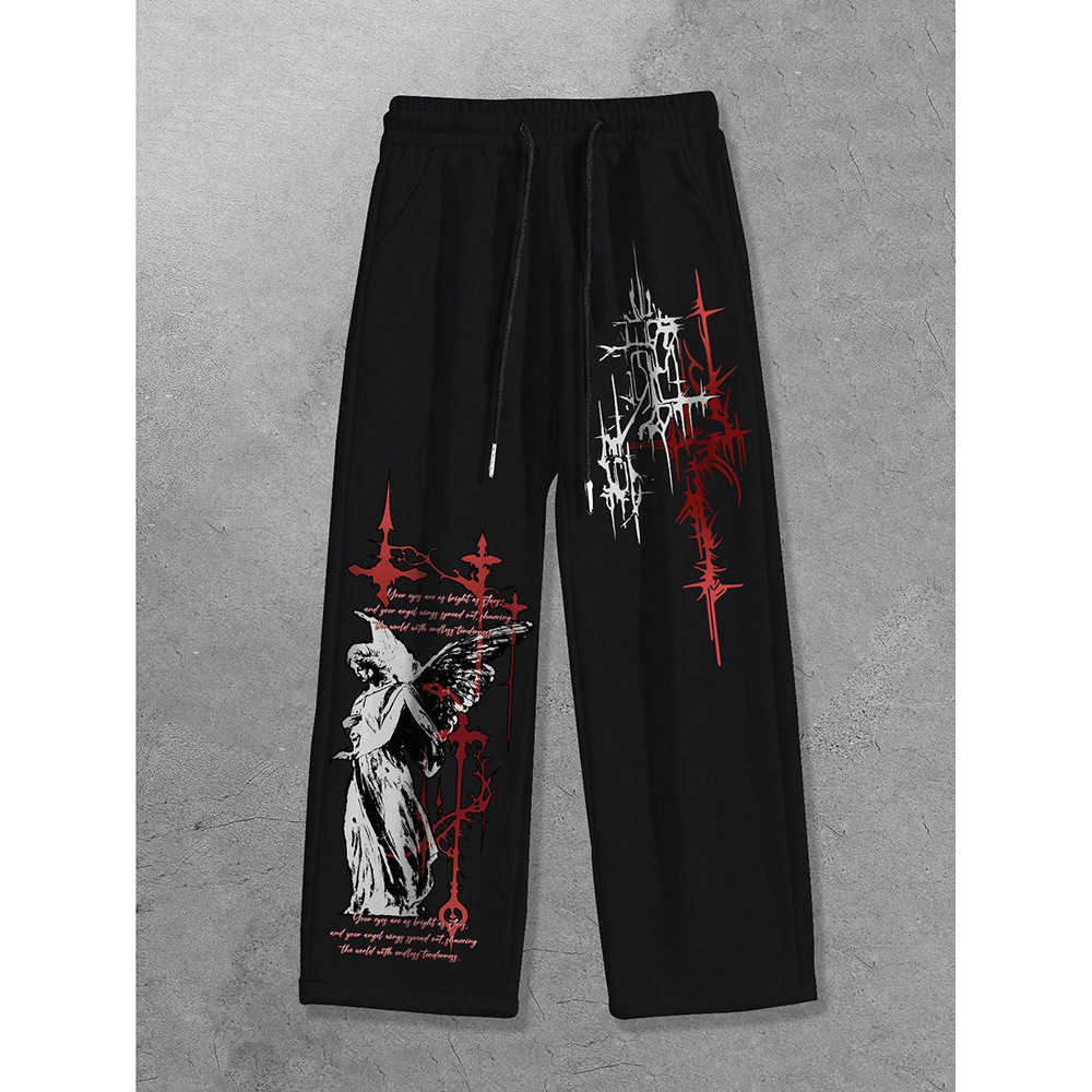 ​Men's Hip-Hop Streetwear Pants – Unisex Baggy Trousers With Drawstring Waist (Urban Fashion Essential)​_viptrois.com