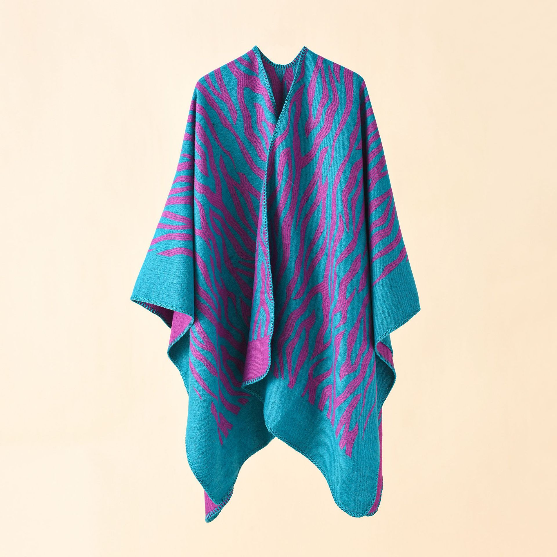 Moda a rayas chal mujer Otoño e Invierno estilo coreano chal a rayas color a juego cebra patrón cálido cachemir-como chal moda