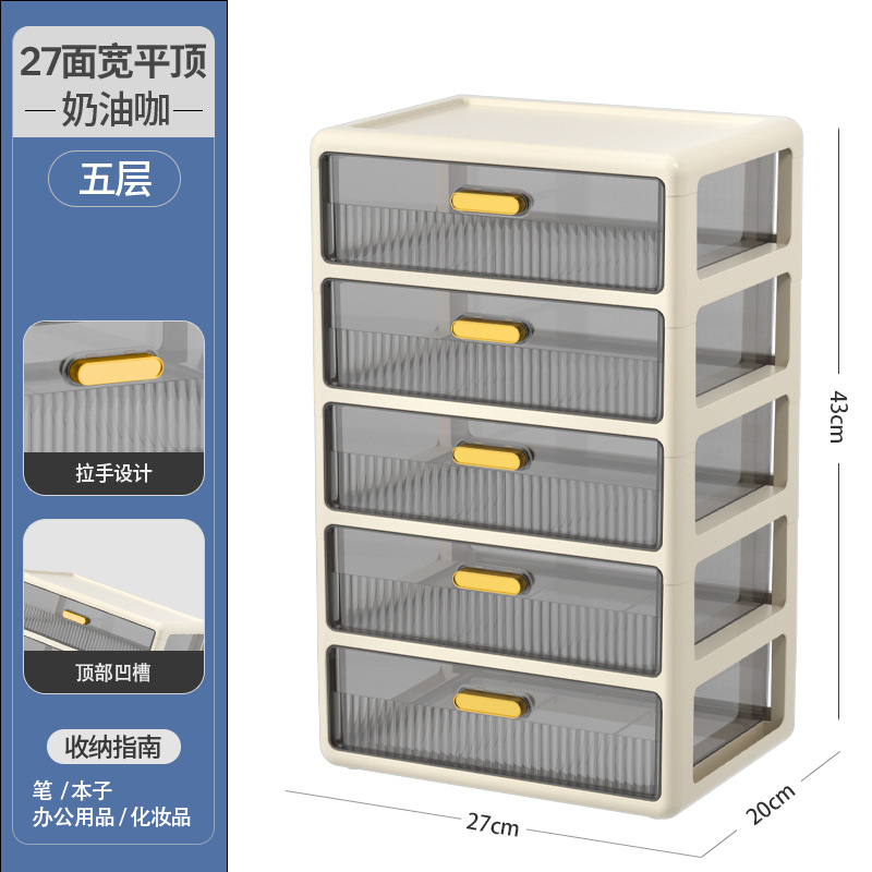 [milk coffee color] flat top cover 27 sides wide - five layers