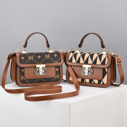 2024 this year's niche square bag women's new fashion texture women's shoulder crossbody bag manufacturer one-piece drop shipping