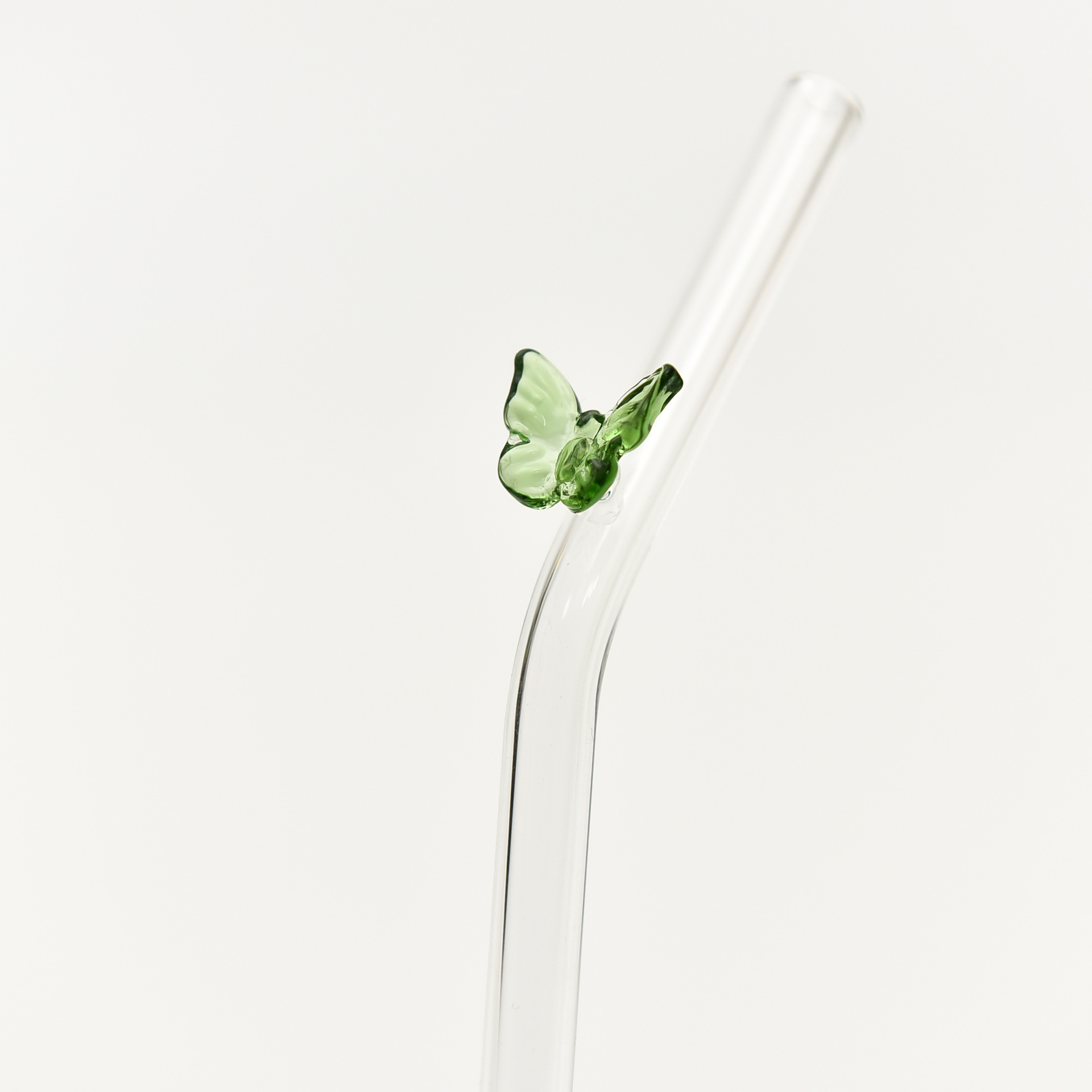 Paja de vidrio resistente al calor borosilicato de color de paja de mariposa ventas directas de la fábrica