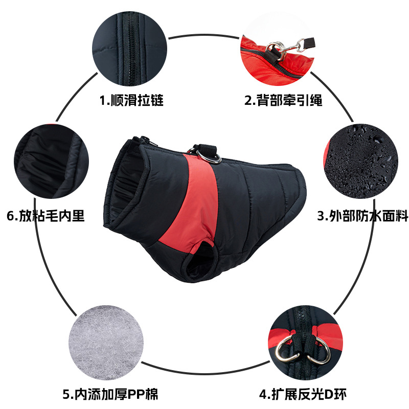 新款宠物棉衣冬季狗狗衣服秋冬保暖棉服小型犬用加厚防风马甲批发