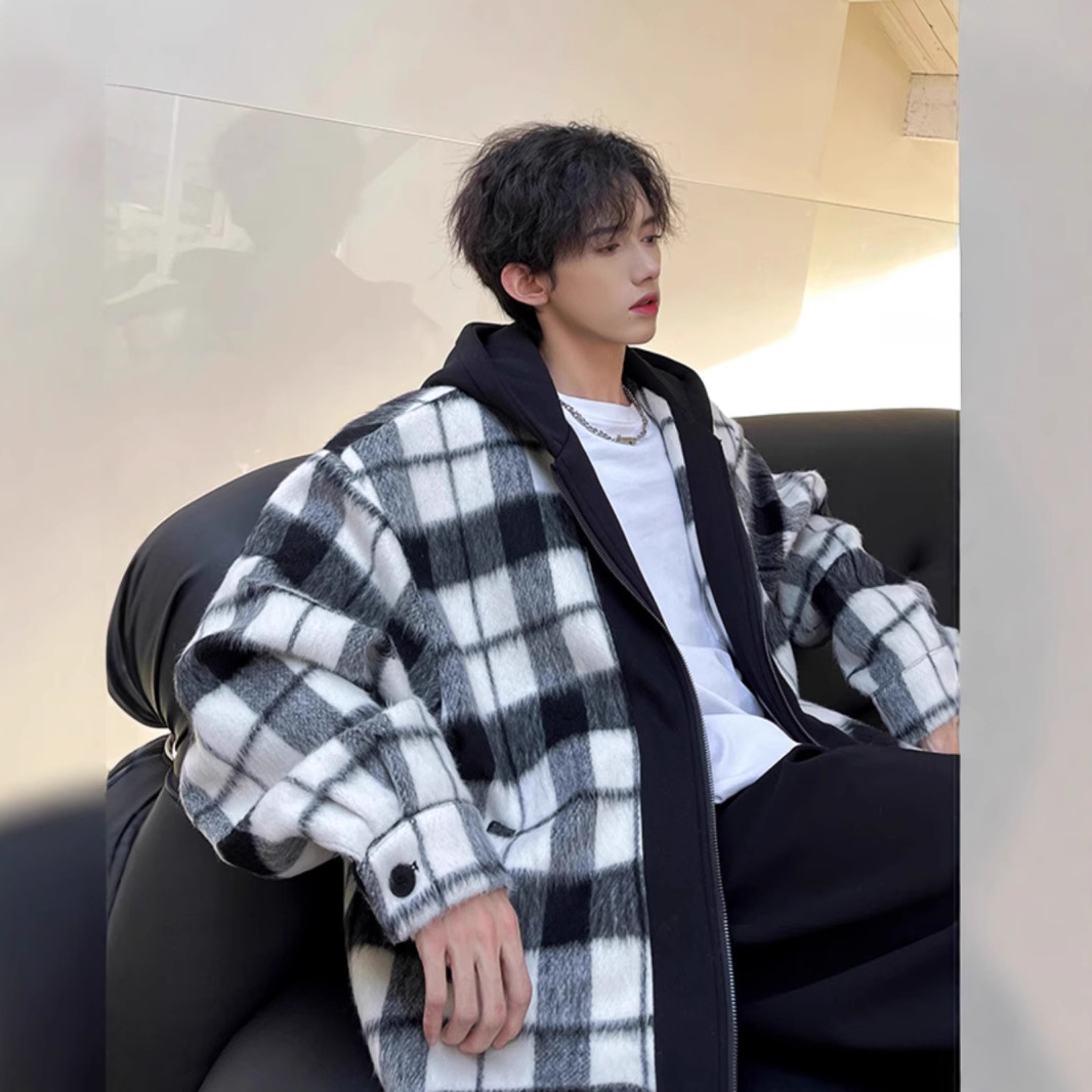 Chaqueta para hombre otoño nuevo estilo americano calle principal retro juvenil marca de moda alta sensación casual suelta chaqueta de fragancia pequeña