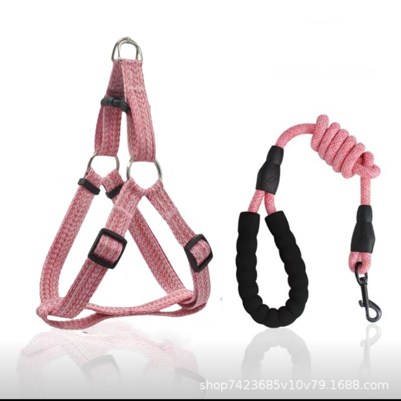 빨간 둥근 로프 1.3 m + 가슴 뒤