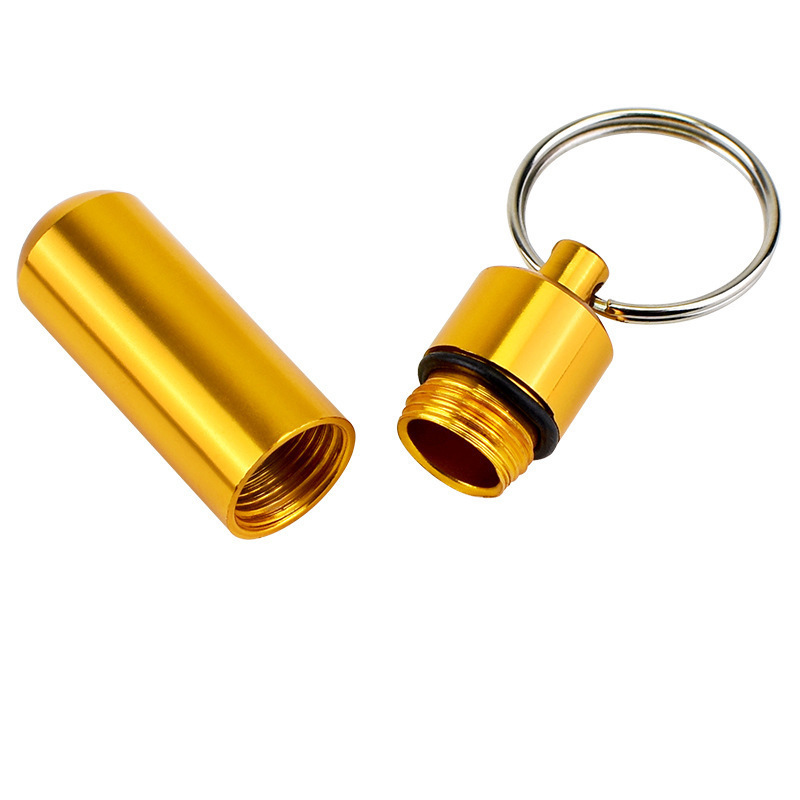 小巧铝合金药罐 户外便携储存药品药罐 耳塞盒