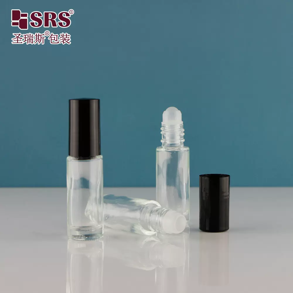 BLPM 4ML 透明厚壁玻璃走珠瓶香水精油包材不漏液可印刷可配木盖