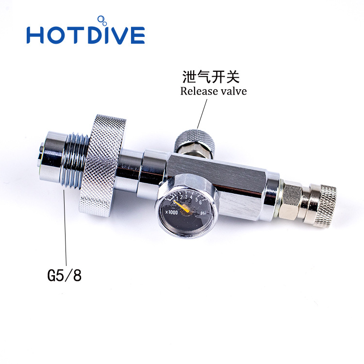 HOTDIVE DIN Adaptor TANK Quiick refiller G5/8