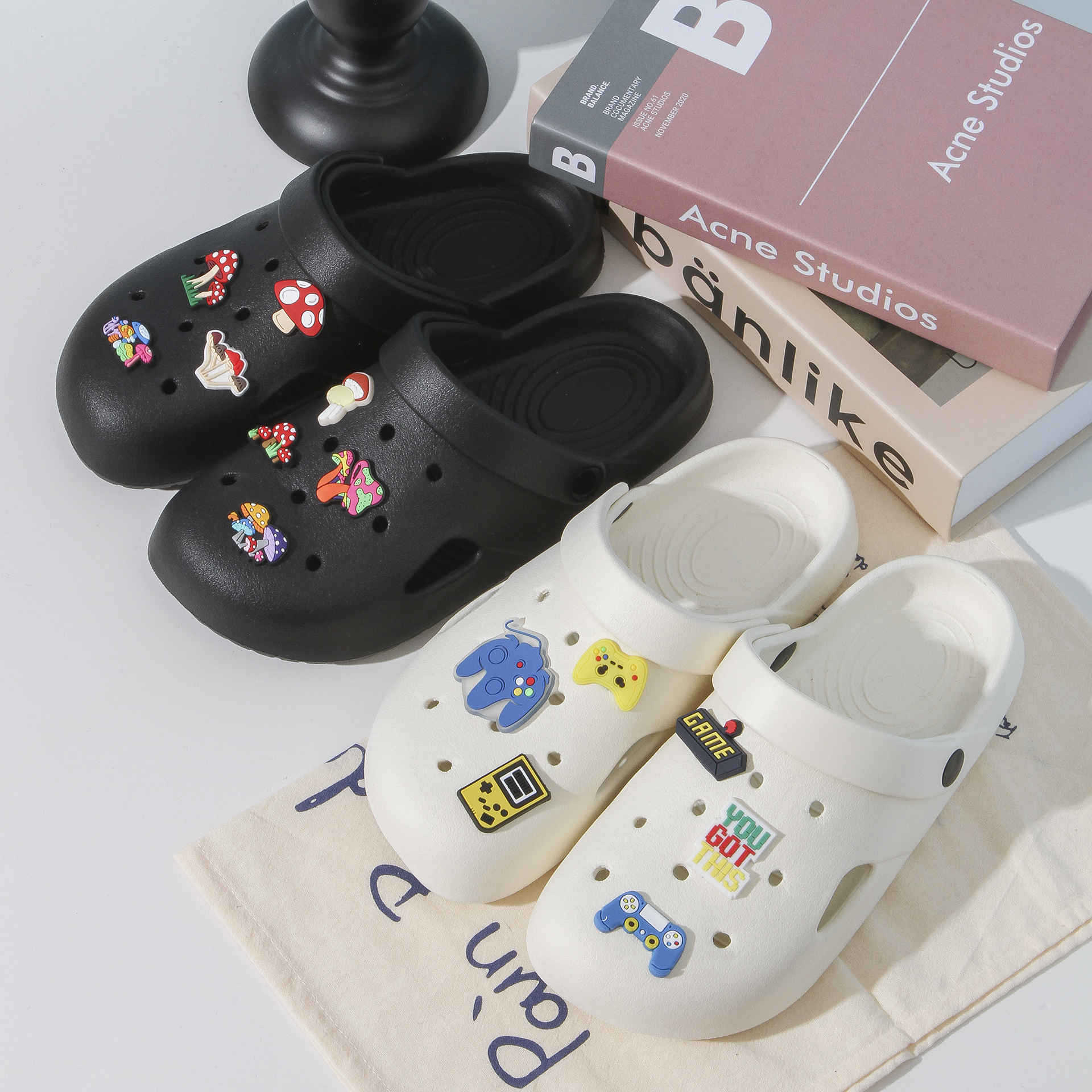 New DIY Cross-border Cute Hole Shoes Accessories with High-end Feel, Detachable Cartoon Shoes Flower for Women, Freely Combinable