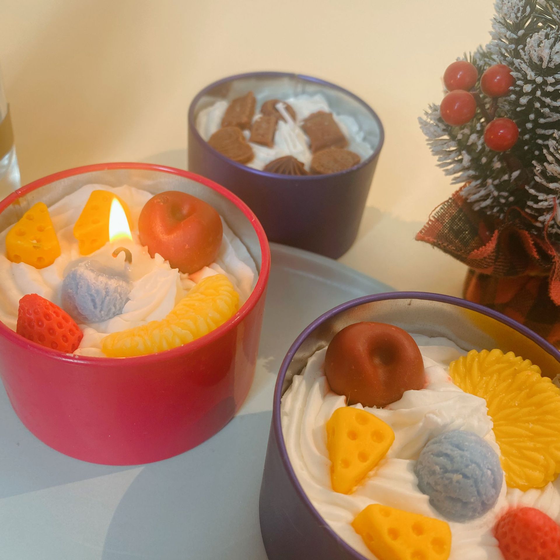 Cartoon Style Cute Simple Style Fruit Wax Candle display picture 3