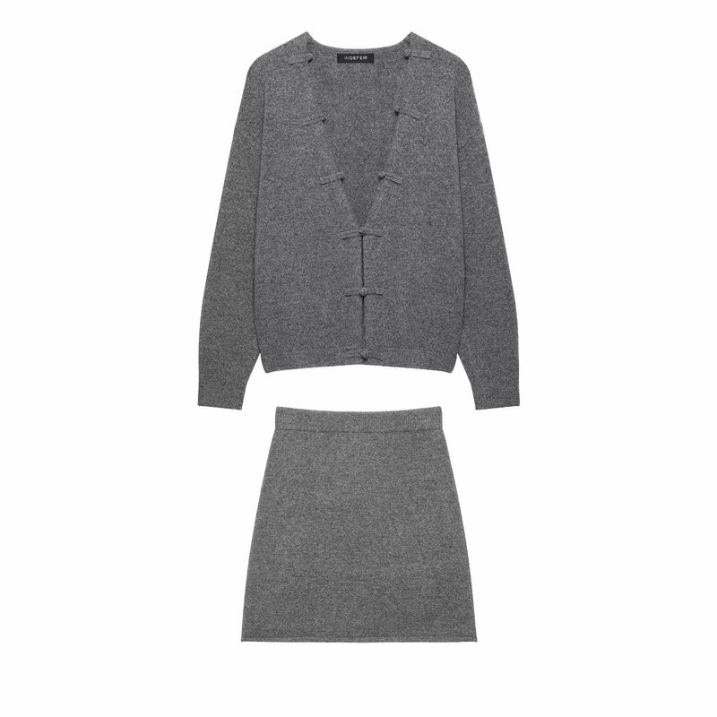 2026 Summer New European and American Cross-Border Women's Street Fashion Sweater Top + Short Skirt Set w085 355956 2026 Summer New European and American Cross-Border Women's Street Fashion Sweater Top + Short Skirt Set w085 355956
