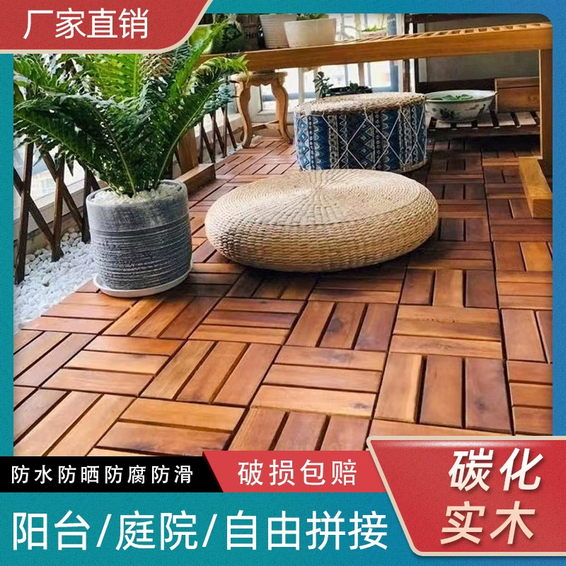 Напольное покрытие для сада и балкона: массив натурального дерева, для внутренних и наружных работ, самостоятельная укладка, для террасы, двора, декоративное оформление.