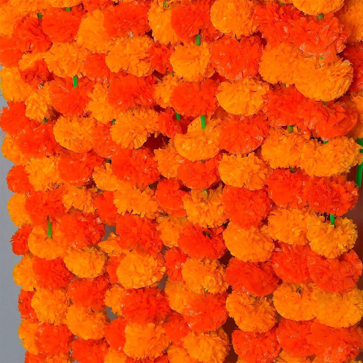 Transfronterizos Halloween decoración india guirnaldas de flores artificiales caléndula cadena de flores festivales celebración mexicana Día de los muertos plástico
