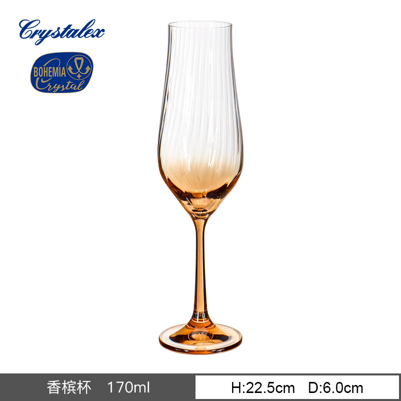 Vaso de cristal sin plomo importado de la República Checa, taza de pie alto vertical, simple nórdica, simple tulipán, vino tinto, agua doméstica image 7