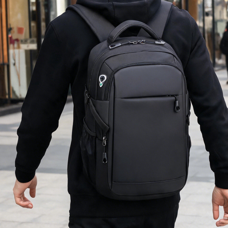 Cross-Border Fashion Versatile Backpack for Men, Business Commuter Computer Backpack, High-End Large-Capacity Trendy Casual School Bag