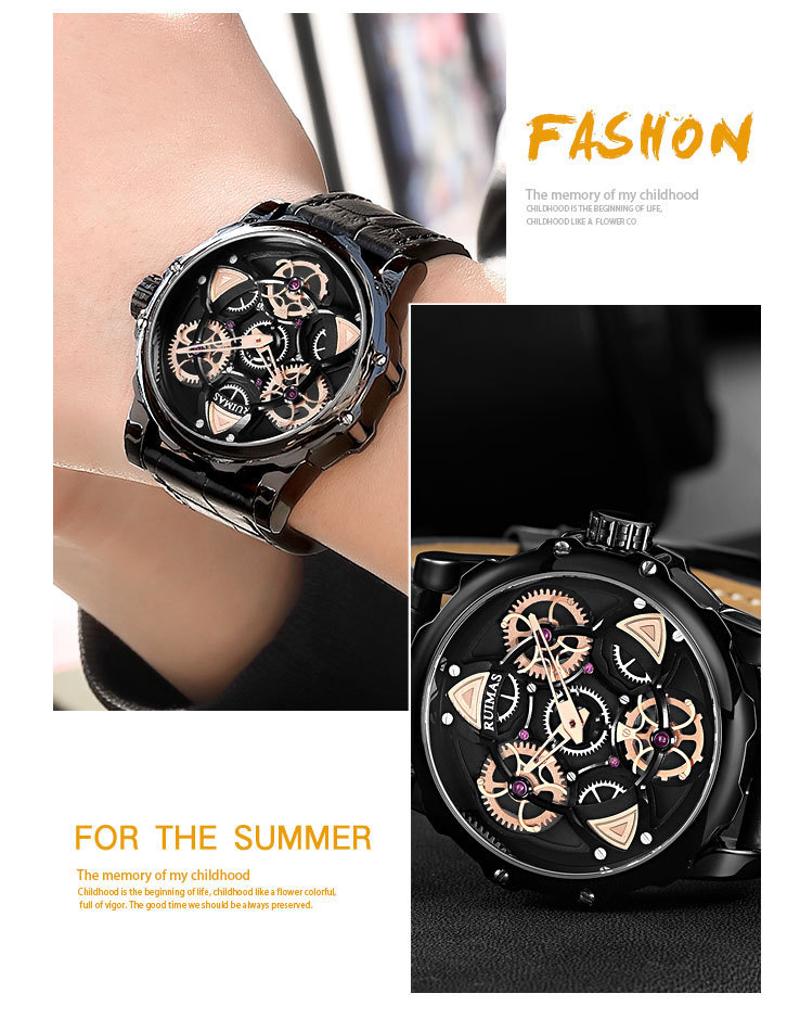 New Hot Selling Watch Rui Ma Shi RUIMAS Runs in Time, Fashionable and Personalized Men's Watch, Creative Student Quartz Watch_voghion.com