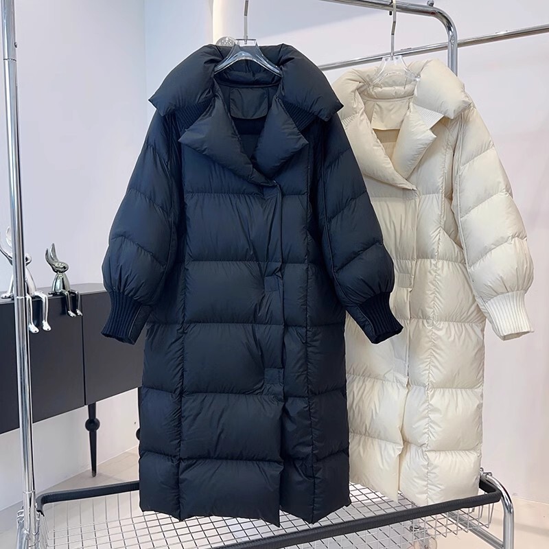 2025冬季羽绒棉服女韩版过膝长款新款时尚加厚泡芙感宽松大码外套|undefined