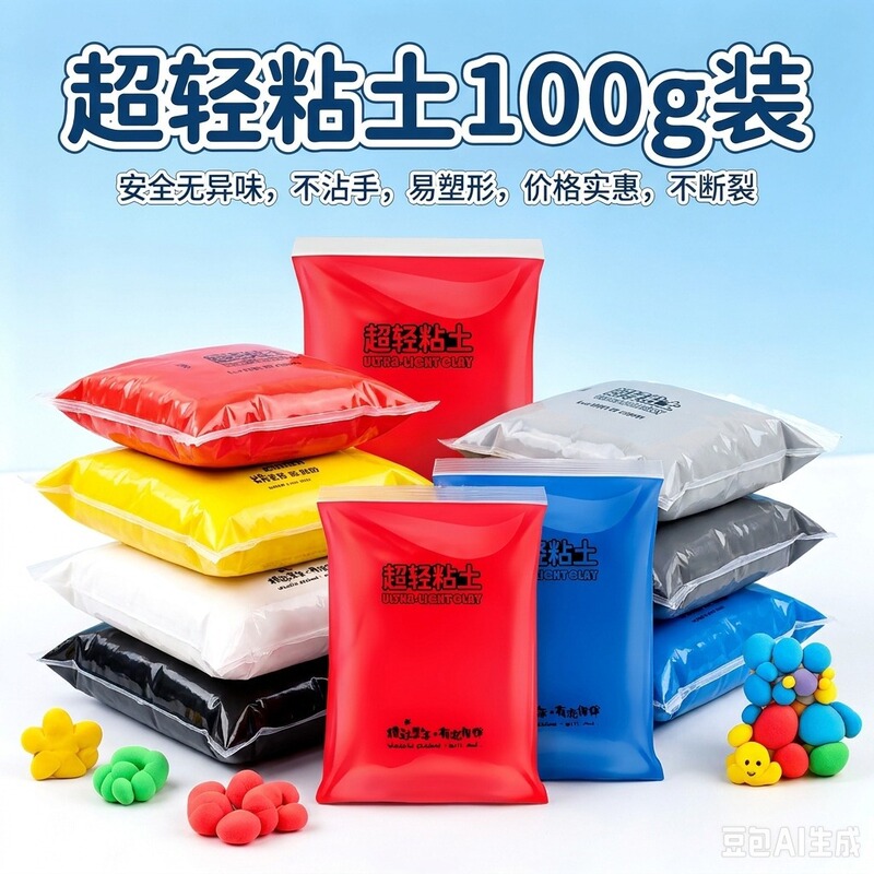 Cross-Border Ultra-Light Clay 100g Children's Colored Clay DIY Plasticine Space Clay Kindergarten Handmade Toys Wholesale