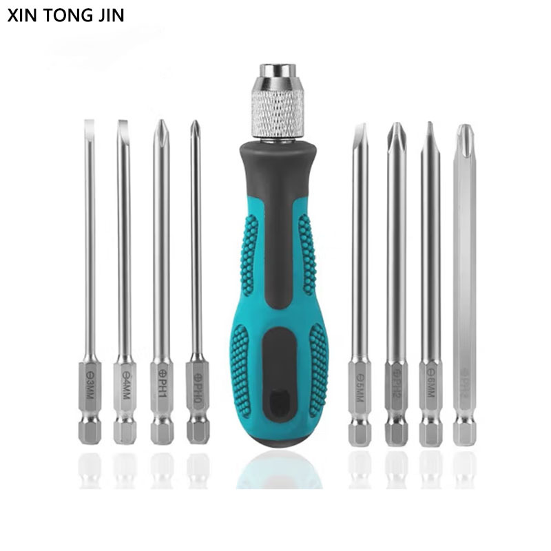Destornillador multifuncional traje Reparación de electrodomésticos conjunto de 9 piezas combinación destornillador herramienta manual destornillador fábrica al por mayor