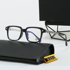 男性と女性のためのファッショナブルなブランド近視抗青色光メガネフレーム、レトロな多用途プレーンミラーフレーム、クロスボーダー卸売