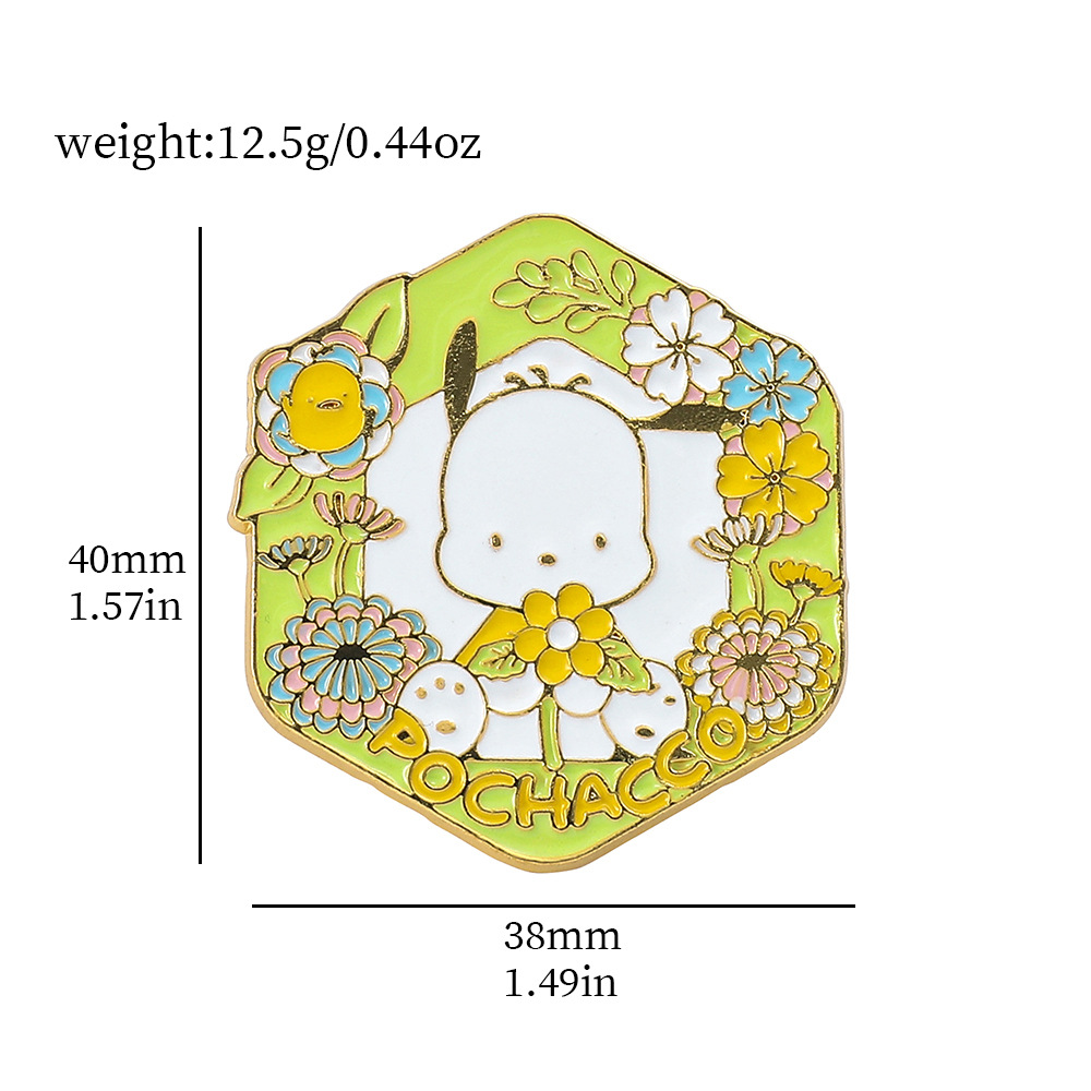 Venta caliente cien Sanrio serie de metal broche de dibujos animados coolomi Yugui perro KT gato todo-fósforo de moda insignia