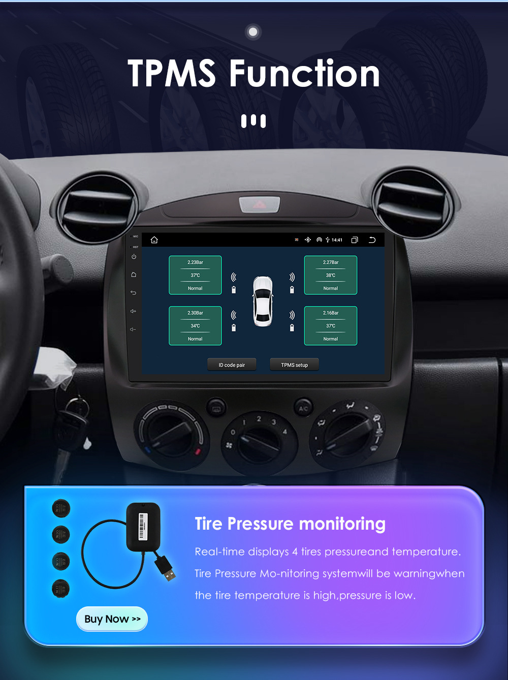 9inch Android Large Screen Suitable for 07-14 Mazda 2 Car Mp5 Intelligent Navigation Gps All-In-One Machine
