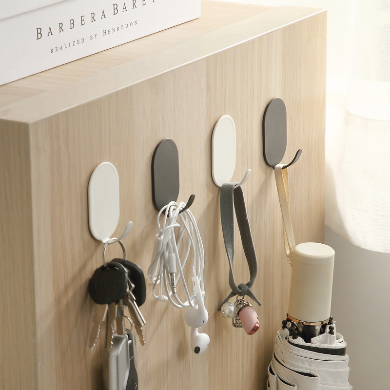 Hook Strong Adhesive Punch-free Hanging Hook on the Wall of Kitchen Bathroom Door Rear Wall Hanging Seamless Clothes Rack Hook