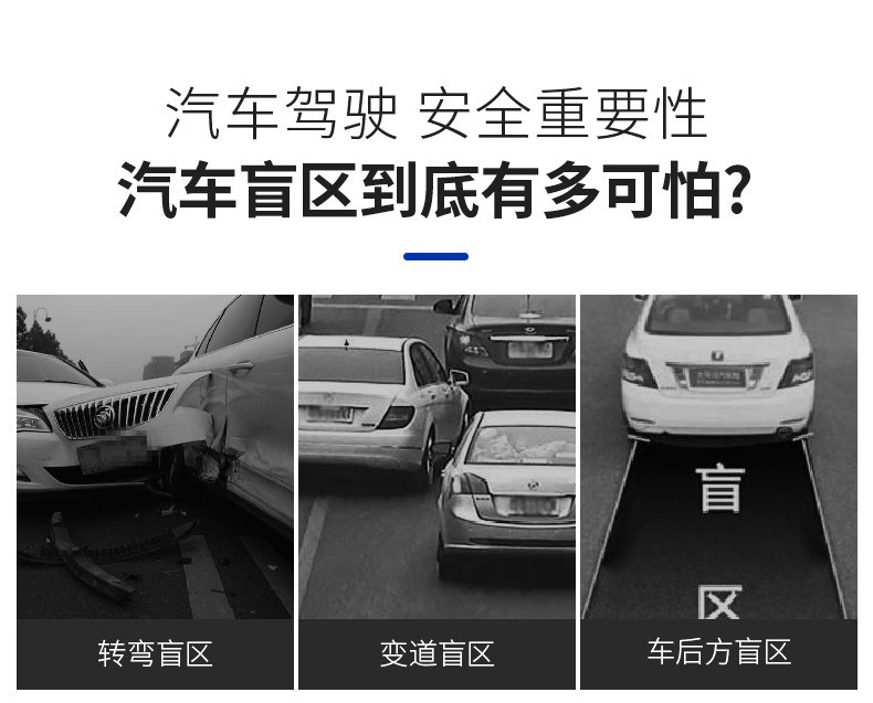 Car Rearview Mirror with Additional Mirror, Instructor Mirror, Auxiliary Mirror, Blind Spot Mirror, Wide-Angle Mirror with Adjustable Angle