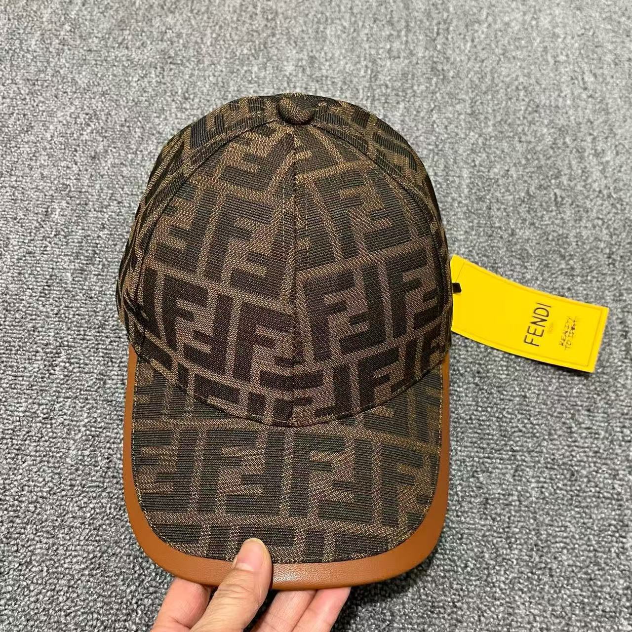 Fendi FF Zucca Cap Brown