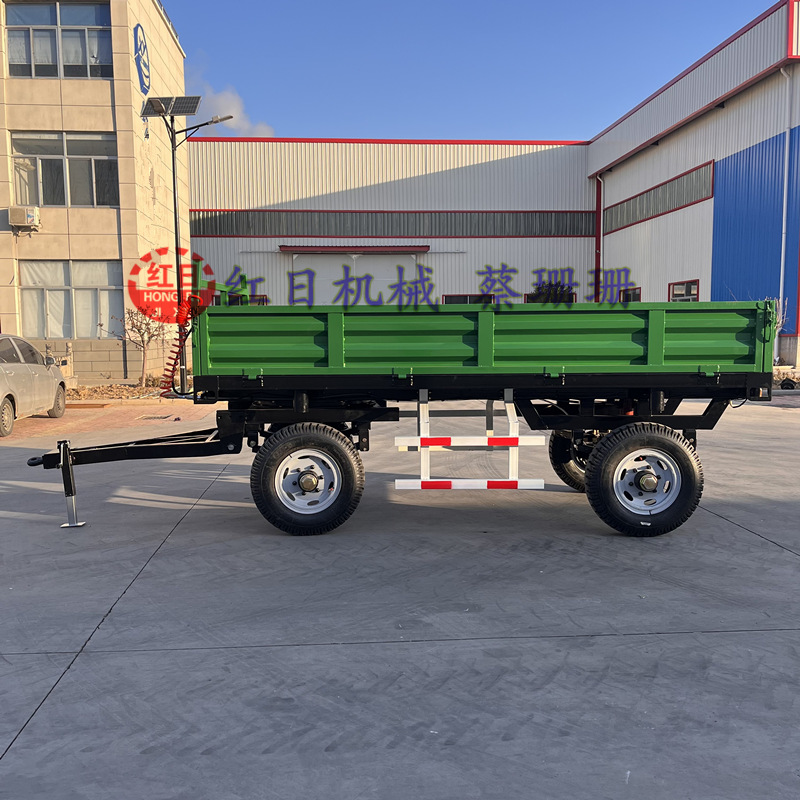 拖车4吨双桥拖车农用车斗拖拉机牵引拉货车斗拖车粮食运输拖车