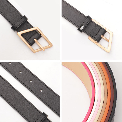 Fashion Belt for Women, Trendy and Personalized, Alloy Pin Buckle, Lady Belt, Korean Style, Simple and Versatile, High-End Belt