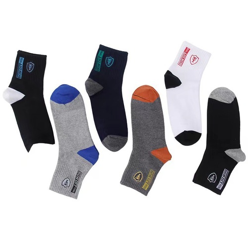 New men's mid-calf socks anti-odor, sweat-absorbent, all-season cotton socks, Korean-style trendy, versatile, autumn and winter men's socks, sports socks