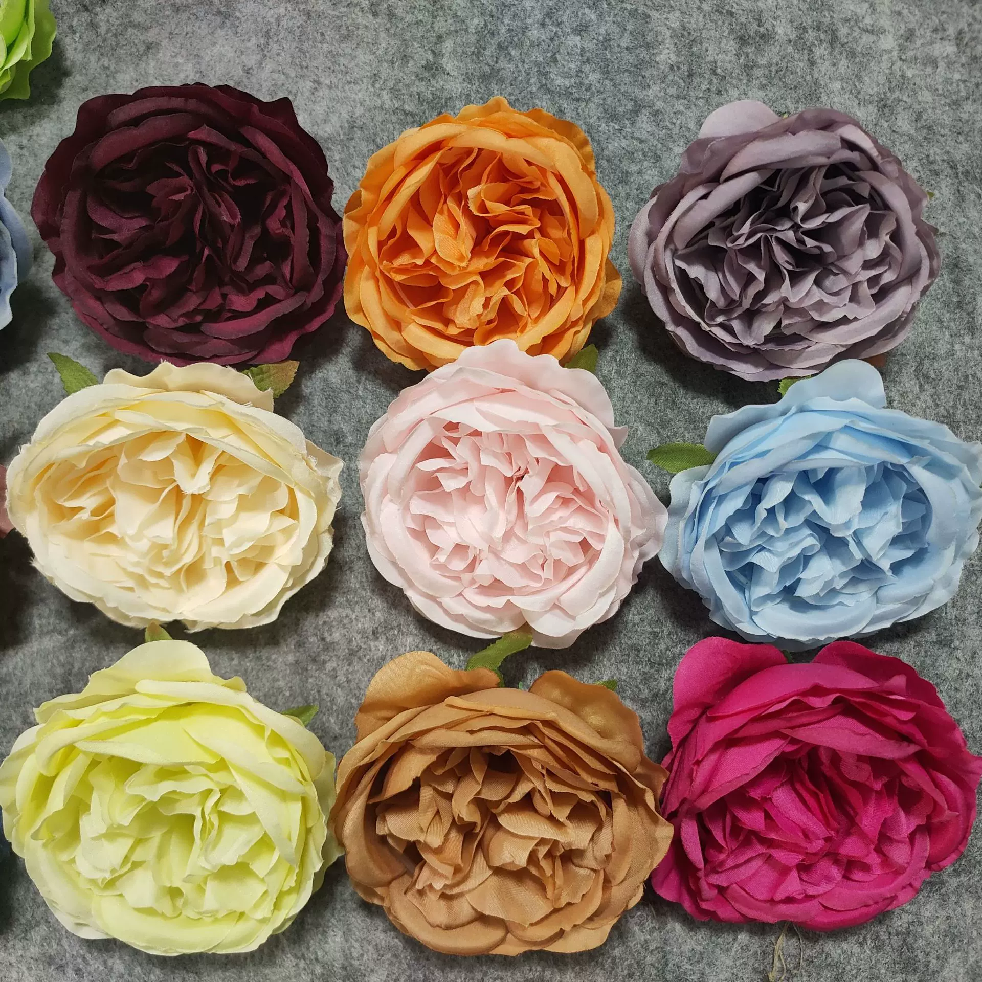仿真奥斯汀玫瑰花头花朵绢花 婚礼背景花墙插花 仿真花头厂家直销