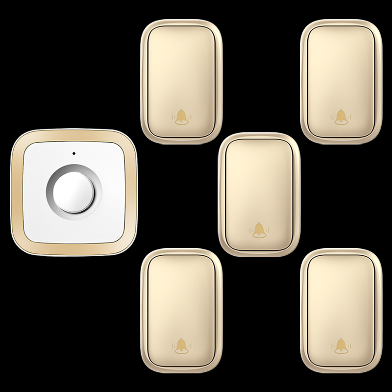 自发电门铃无线家用远距离门铃五拖一不用电池老人呼叫器防水门铃