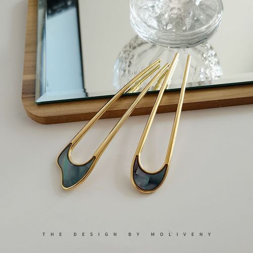 National style U-shaped hairpin hair fork metal short hairpin short hairpin retro all-match plug alloy hairpin hairpin