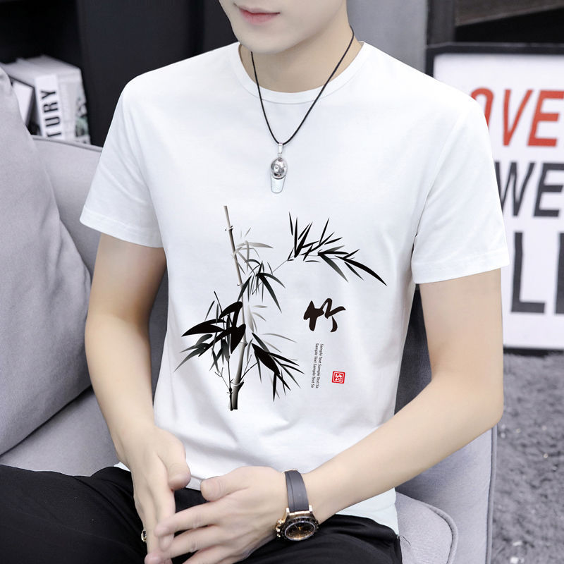 Summer cotton thin trend brand fashionable short sleeve T-shirt