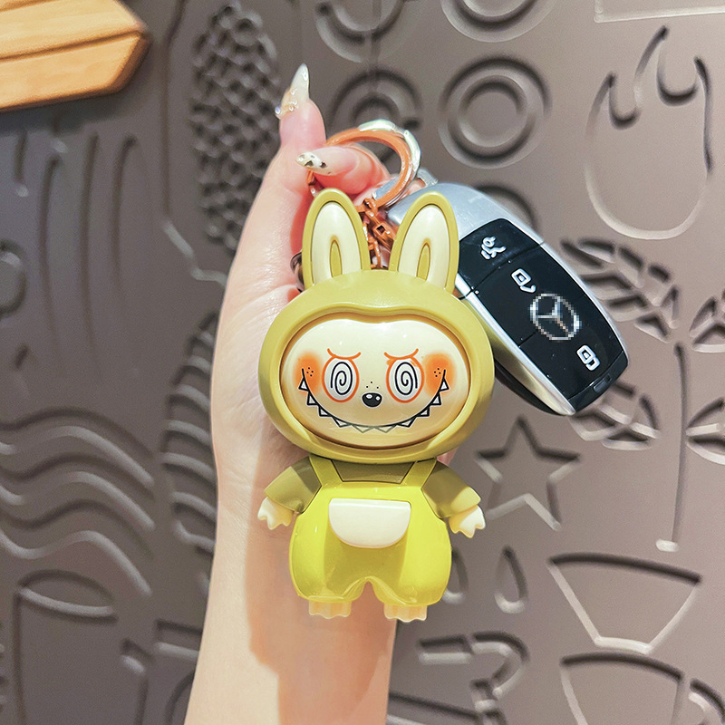 オリジナル顔が変わるラブブキーホルダーかわいい漫画子供のおもちゃカップルバッグペンダント人形マシン小さなギフト|undefined