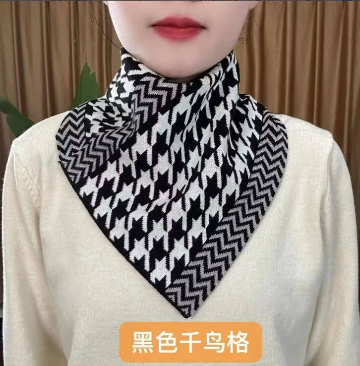 Cuello de Bufanda Triangular para Mujer de Tejido, A Prueba de Viento, Térmico, para Otoño e Invierno