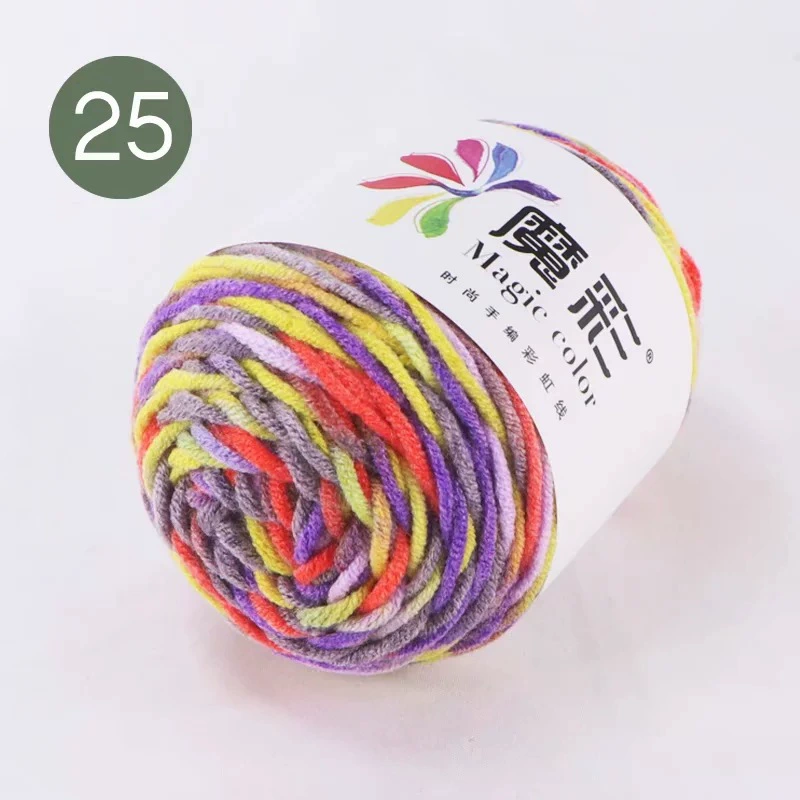 Handmade rainbow yarn ball, multicolor gradient, wholesale options
