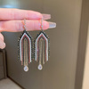 Silver needle, small design earrings, European style, trend of season, wholesale