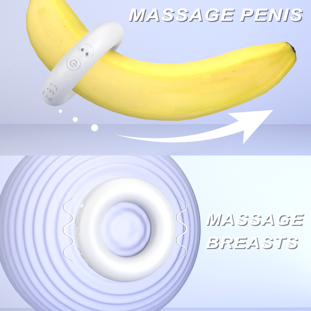 JK012 Vibrating Cock Ring, Remote-Control Silicone Couples Vibrator, White — detail image 8