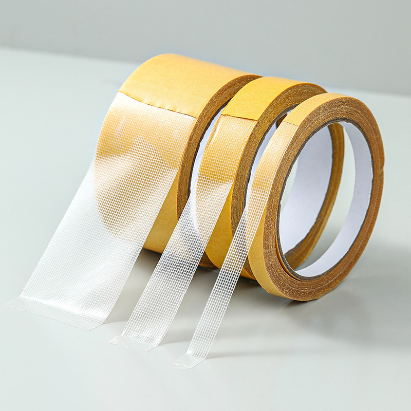Strong High Viscosity Wedding Exhibition Carpet Cloth-Based Tape Fixed Mesh Double-Sided Tape Yellow Cloth-Based Double-Sided Tape Strong High Viscosity Wedding Exhibition Carpet Cloth-Based Tape Fixed Mesh Double-Sided Tape Yellow Cloth-Based Double-Sided Tape