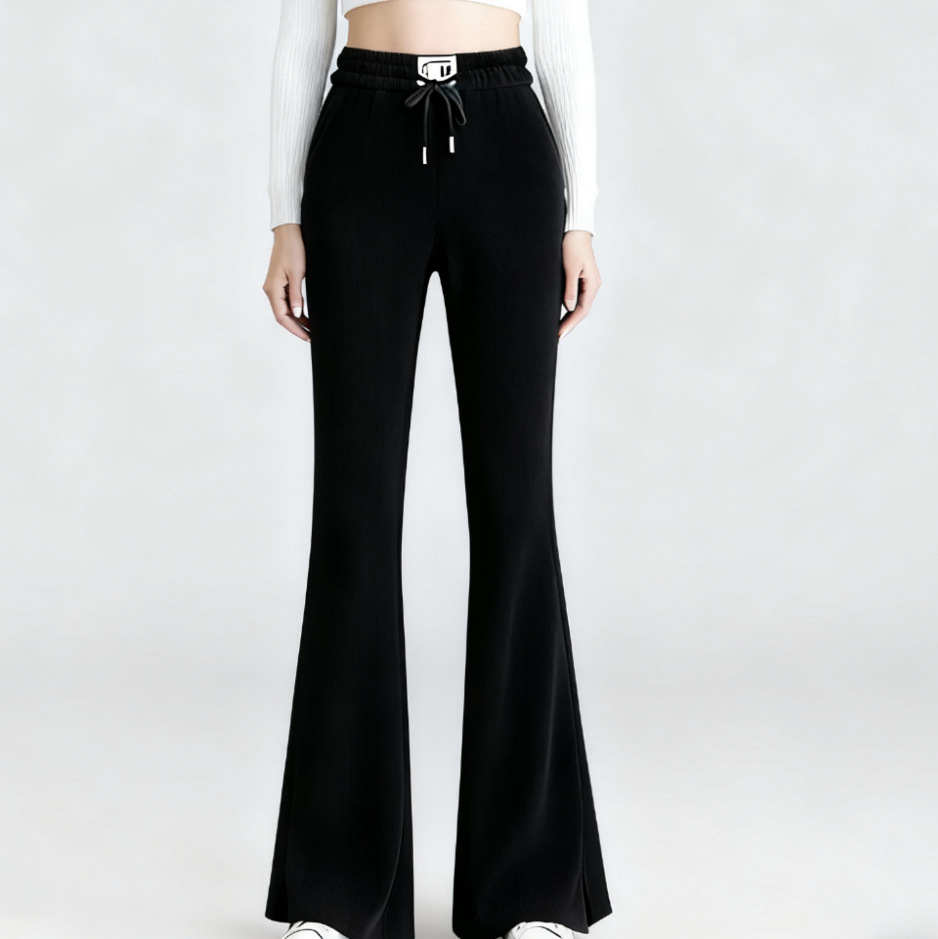 M标加绒微辣裤秋冬大码跨境百搭休闲裤加工定制可来样贴牌加工爆