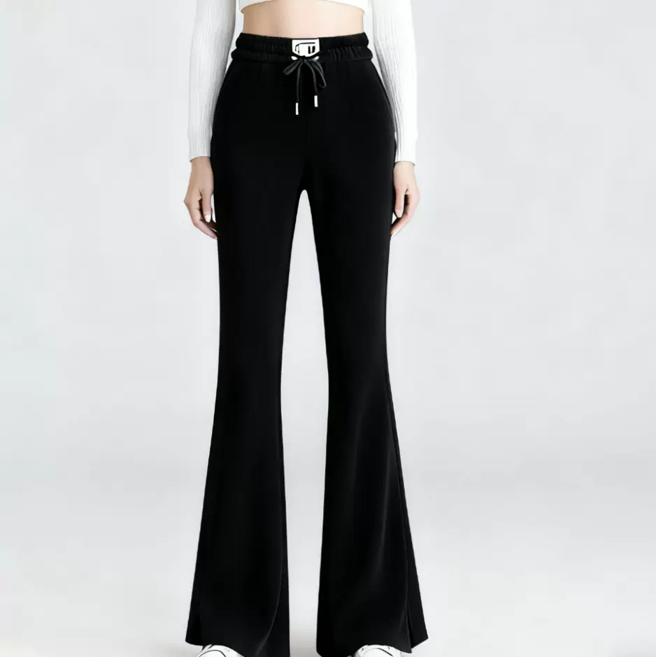 M标加绒微辣裤秋冬大码跨境百搭休闲裤加工定制可来样贴牌加工爆