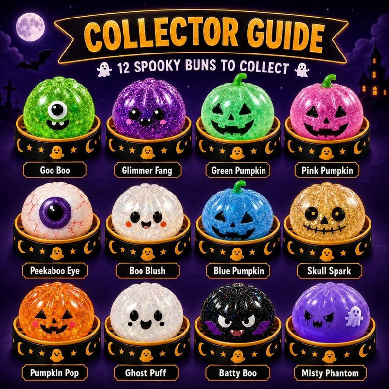 Amazon's Quirky Pumpkin Head Squishy Toy with Maltose Glitter for Stress Relief, Halloween Decoration Gift